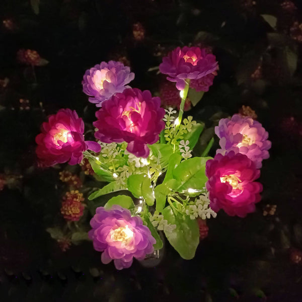 Luminária de Led Solar À Prova D'Água Flores - Flor de Lótus