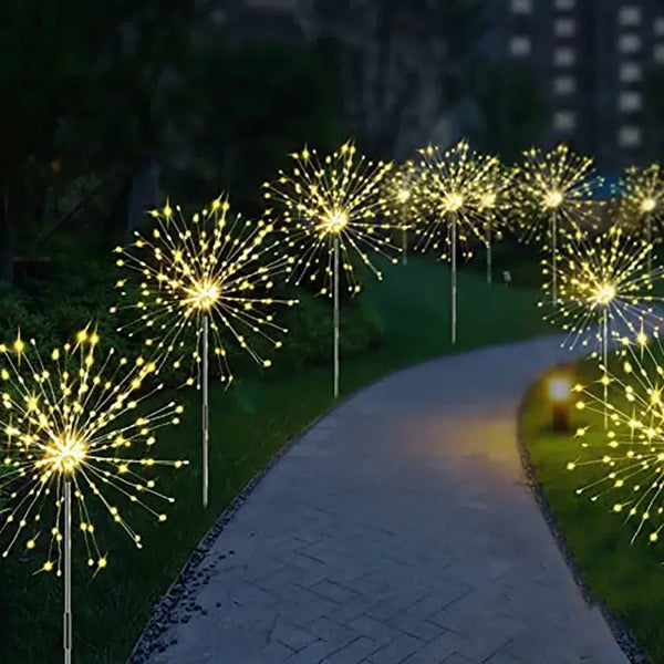 Luzes de Led Firework - Decoração de Festas e Jardins