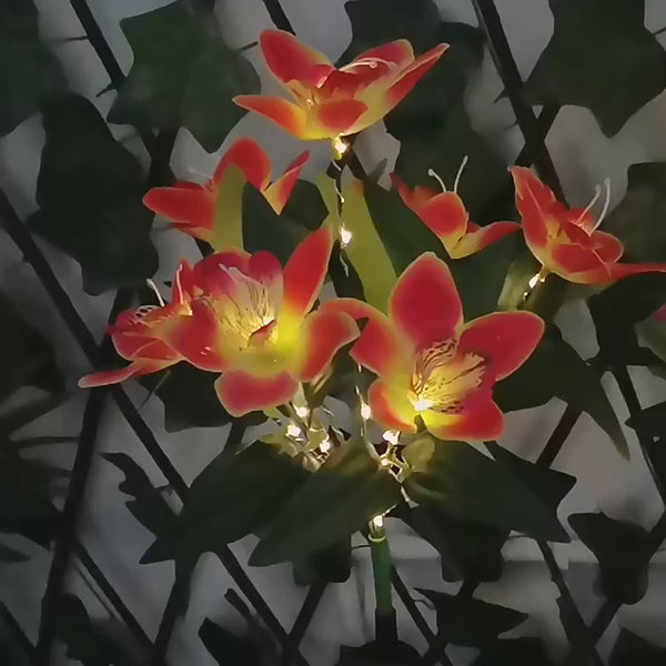 Luminária de Led Solar À Prova D'Água Orquídeas