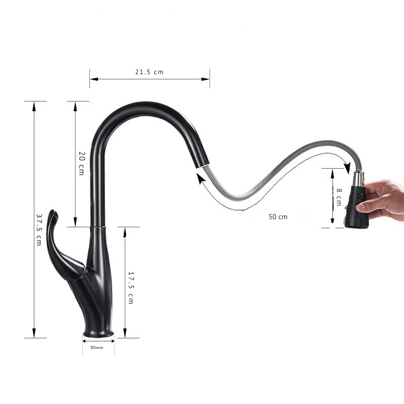 Torneira Gourmet Para Cozinha AquaLux Monocomando Água Quente e Fria