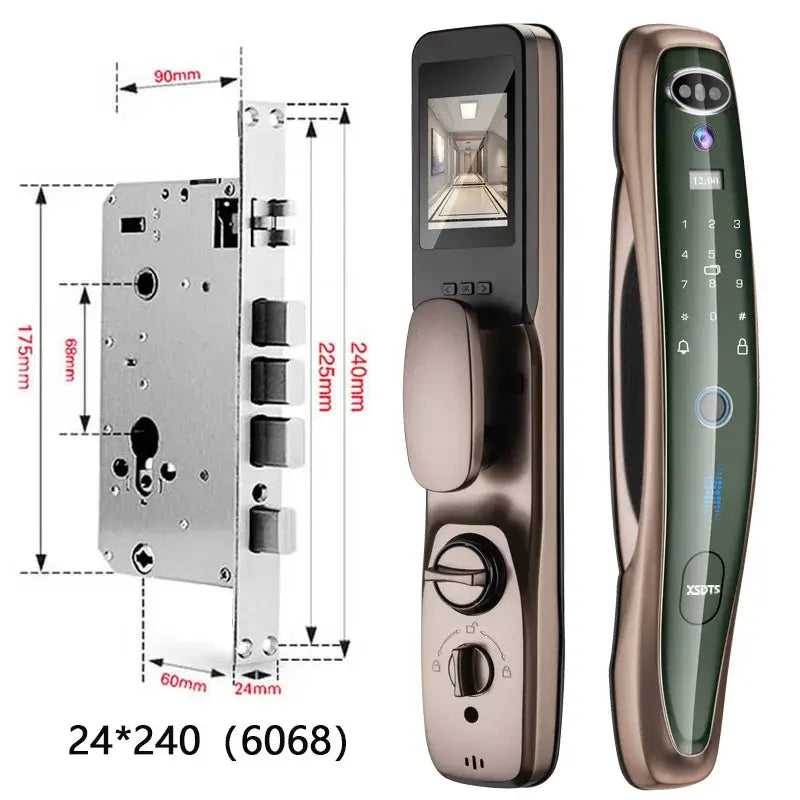 Fechadura Eletronica Inteligente Com Reconhecimento Facial 3D Tuya Smart Biométrica