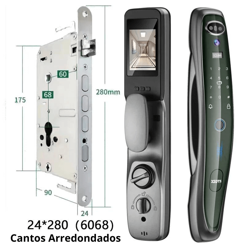 Fechadura Eletronica Inteligente Com Reconhecimento Facial 3D Tuya Smart Biométrica