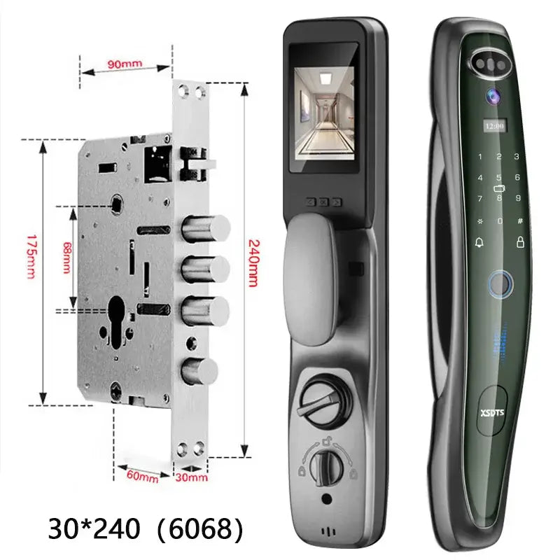 Fechadura Eletronica Inteligente Com Reconhecimento Facial 3D Tuya Smart Biométrica