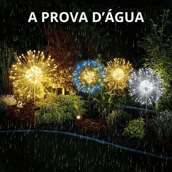 Luzes de Led Firework - Decoração de Festas e Jardins