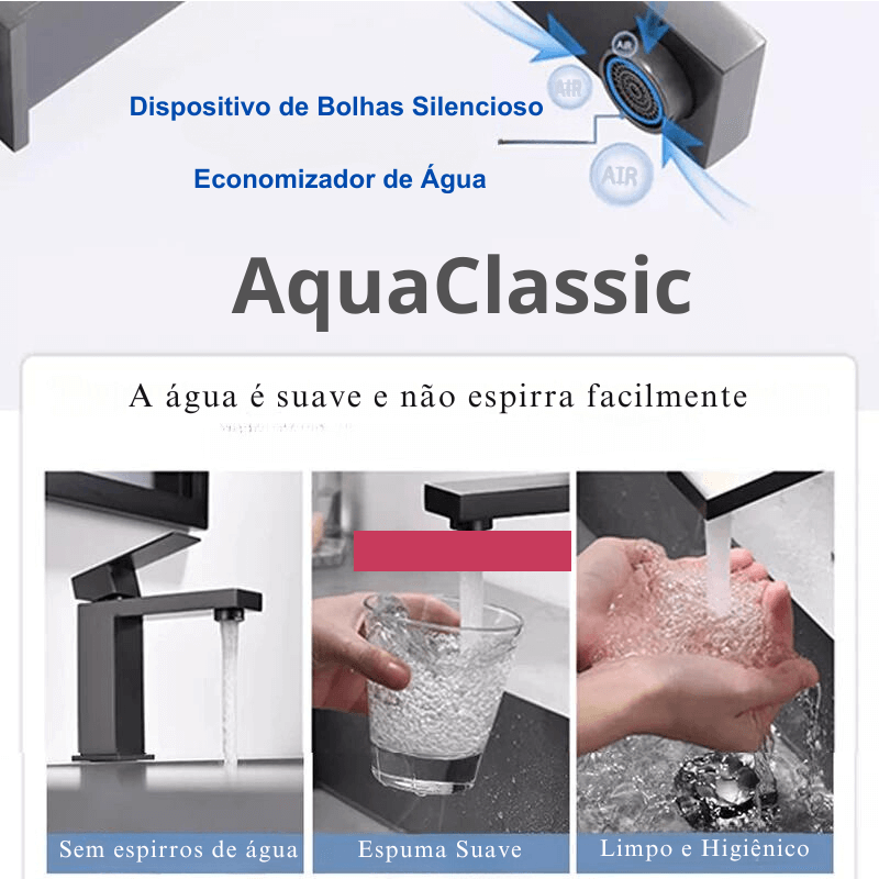 Torneira Para Banheiro AquaClassic Monocomando Quente e Fria Cuba Alta