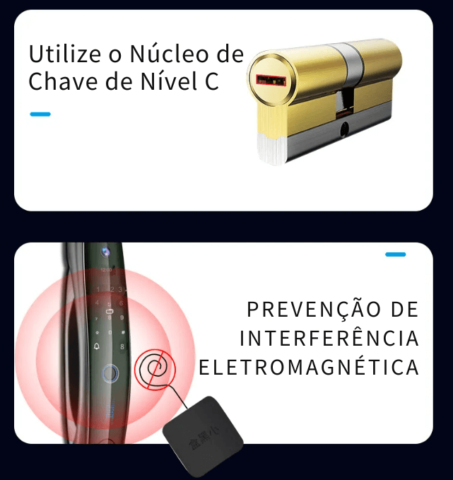 Fechadura Eletronica Inteligente Com Reconhecimento Facial 3D Tuya Smart Biométrica