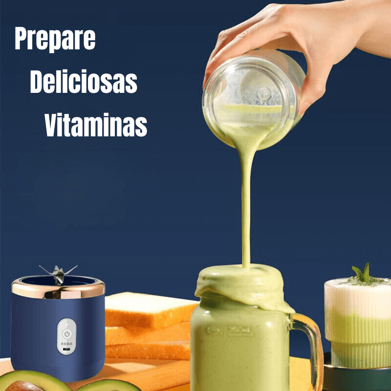 Mini Liquidificador Portátil Recarregável Para Sucos e Vitaminas