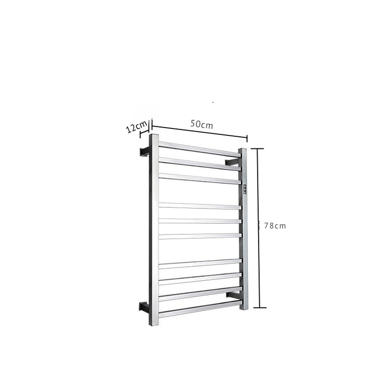Toalheiro Térmico Cromado Aquecedor de Toalhas Inteligente Display Digital WiFi Timer