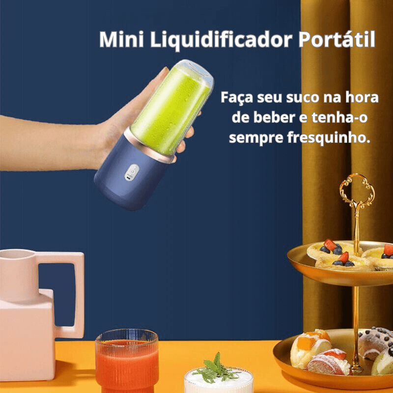 Mini Liquidificador Portátil Recarregável Para Sucos e Vitaminas