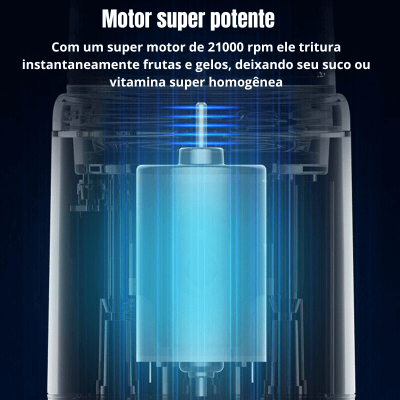 Mini Liquidificador Portátil Recarregável Para Sucos e Vitaminas