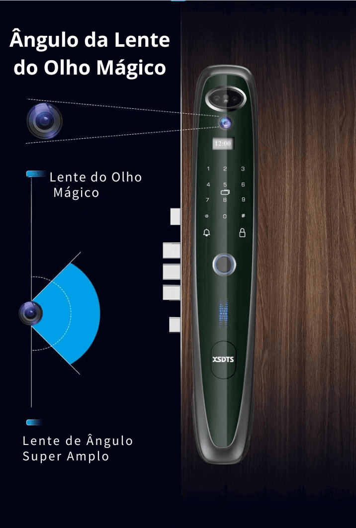 Fechadura Eletronica Inteligente Com Reconhecimento Facial 3D Tuya Smart Biométrica