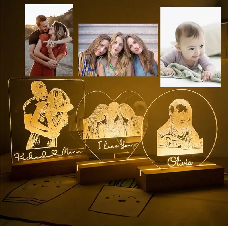 Luminária Personalizada com Foto 3D LED